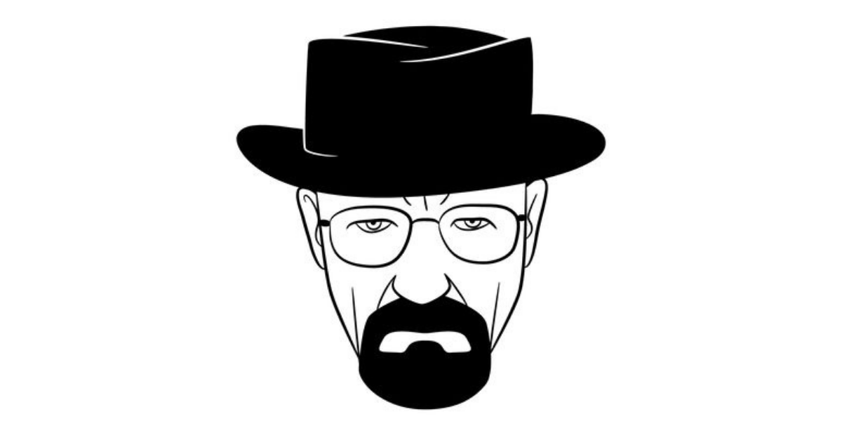 Walter White wearing a pork pie hat