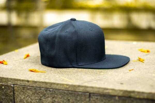 Black snapback hat