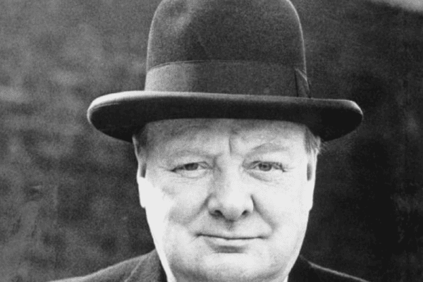 Churchill with Homburg hat