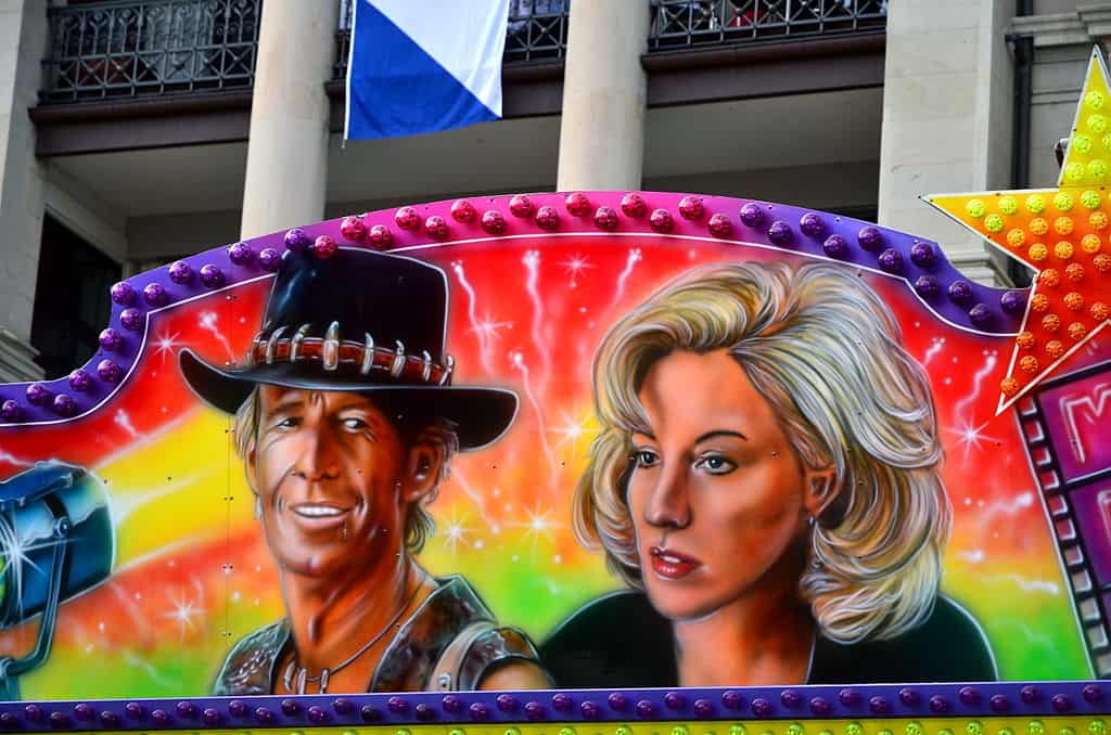 Painting of Crocodile Dundee