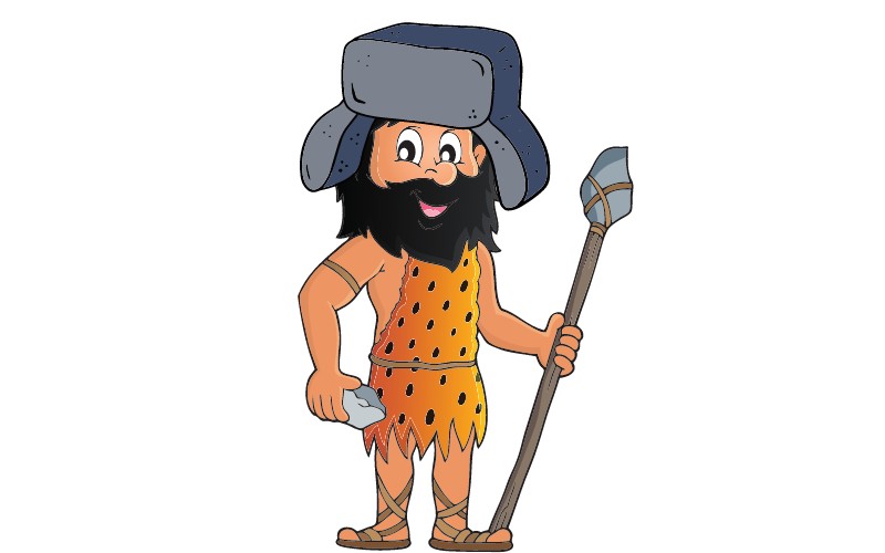 Animated cave man