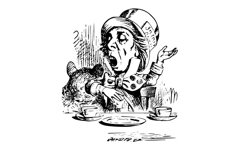 Artist impression of the Mad Hatter in Alice in Wonderland