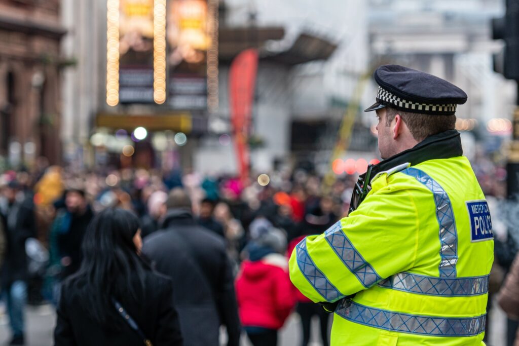 police officer wearing a hat