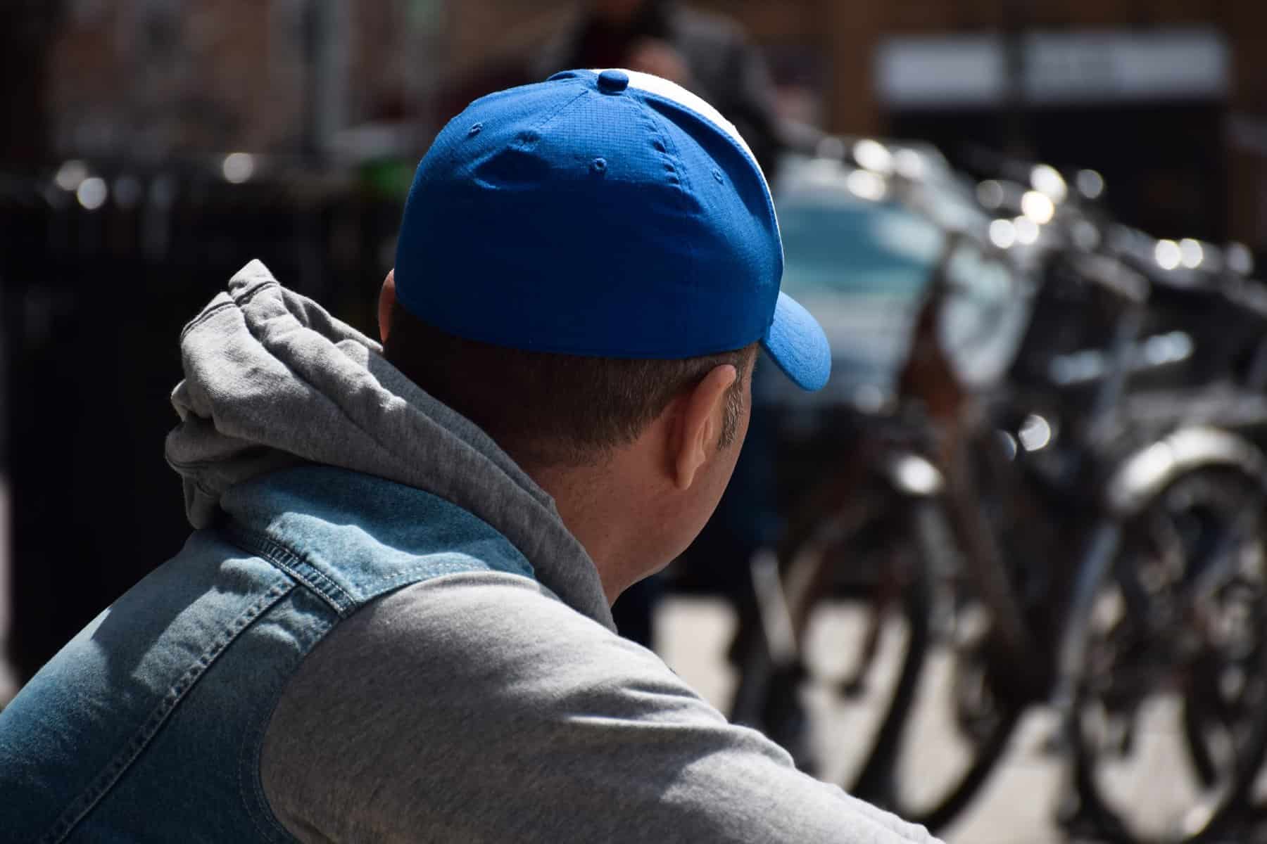 Man wearing a baseball cap