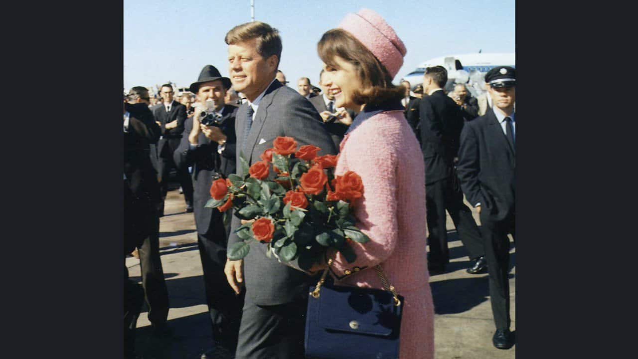 Jackie O wearing pillbox hat