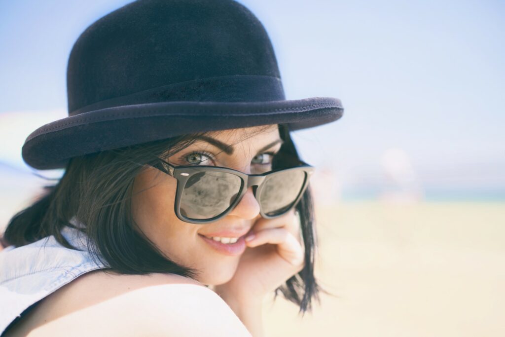 Women looking stylish in bowler hat