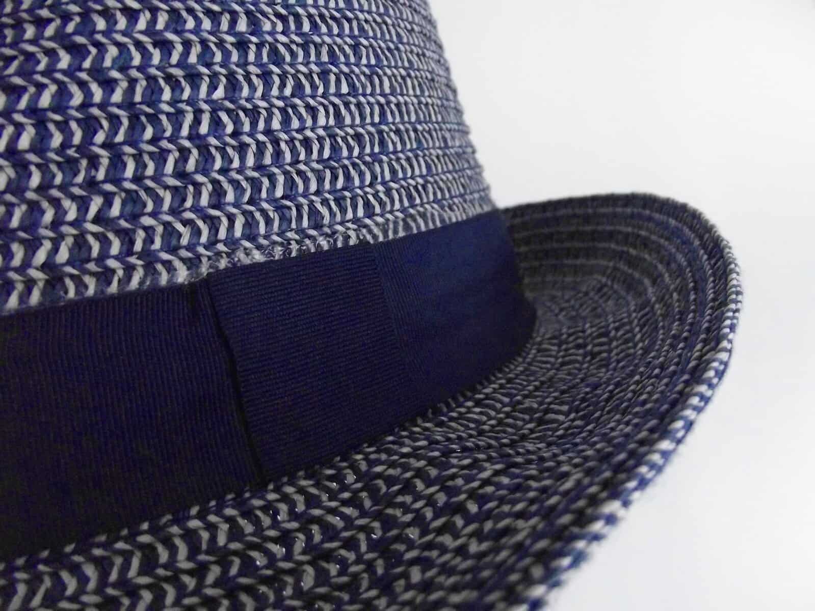 close up of hat brim