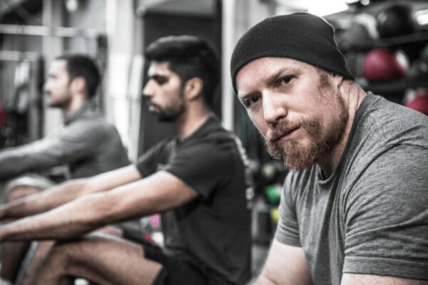 man wearing beanie at the gym