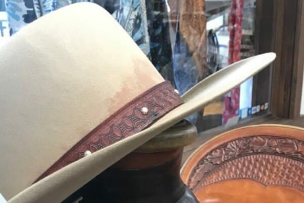 traditional well worn cowboy hat