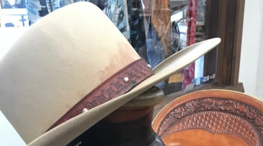 traditional well worn cowboy hat