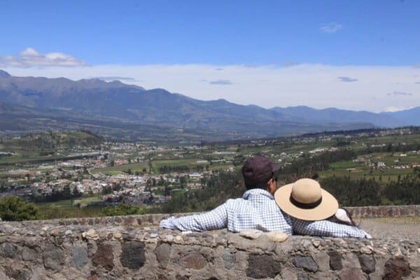 woman wearing ng a Panama hat in Ecuador