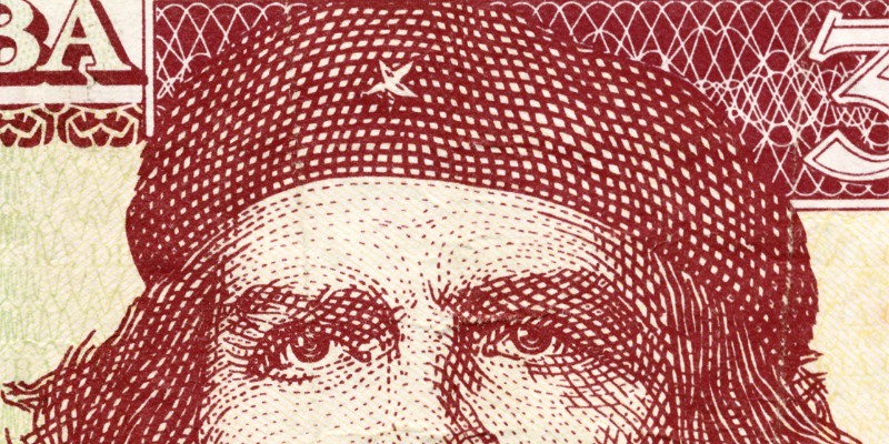 close up on Che Guevara hat print