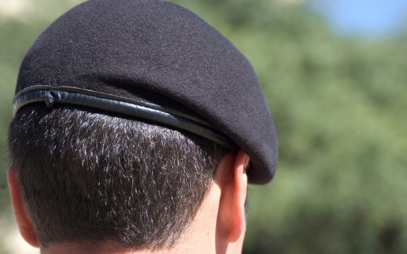soldier wearing a beret