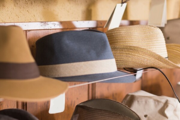 small brimmed fedora in store