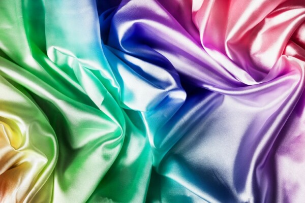 variety of satin fabrics and colors