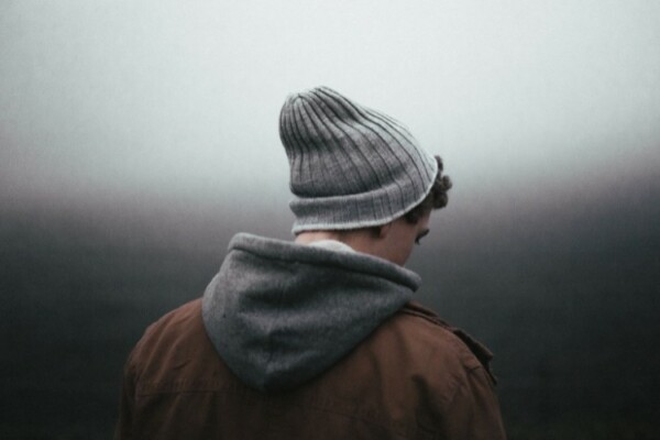 Man wearing a grey beanie