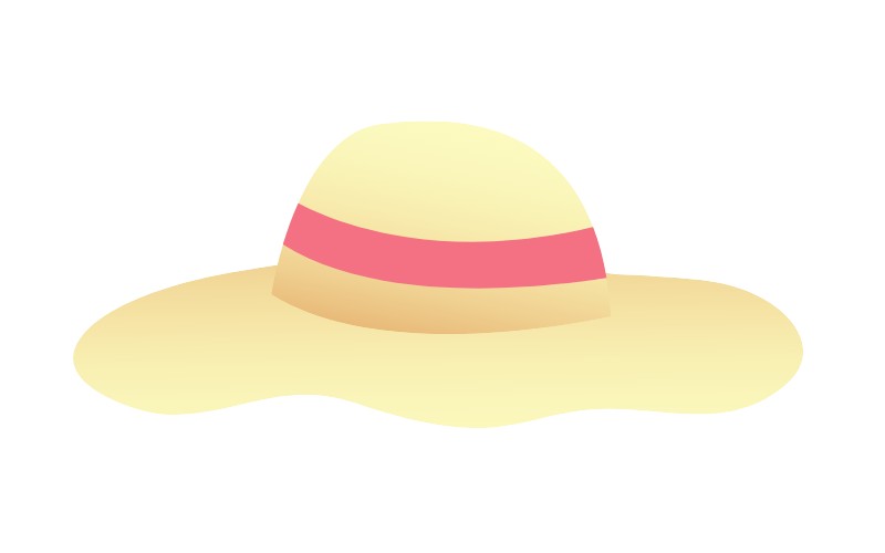 sun hat with rounded crown
