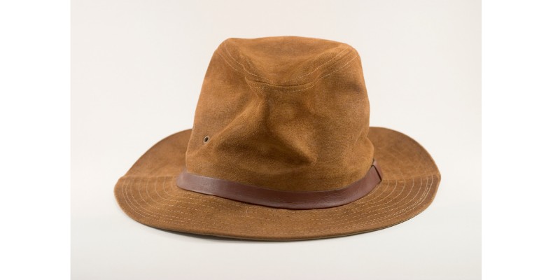Wrinkled fedora hat