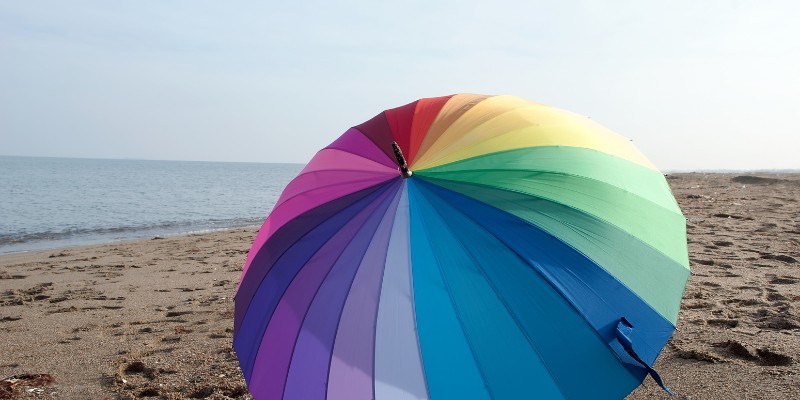 sun umbrella on beach