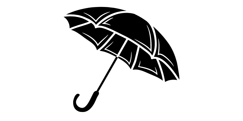 Sketch of umbrella with a hooked handle