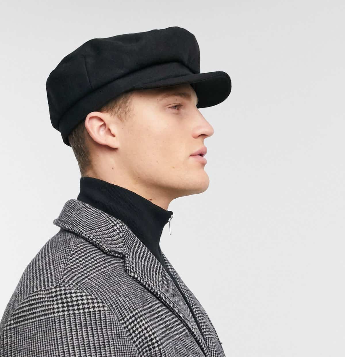 Asos Black Mariner Newsboy Hat