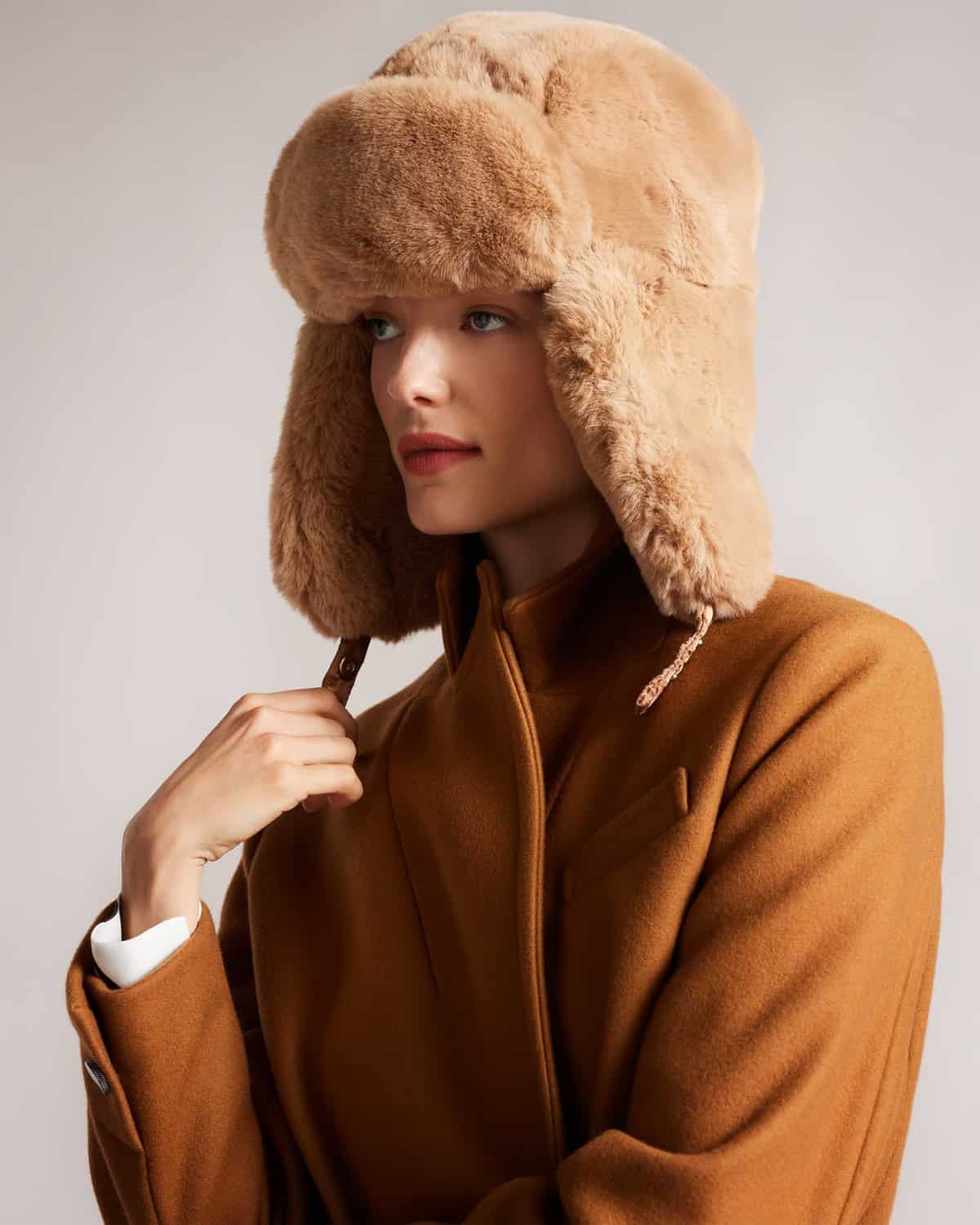 Ted Baker Finlinn Soft Fur Trapper Hat